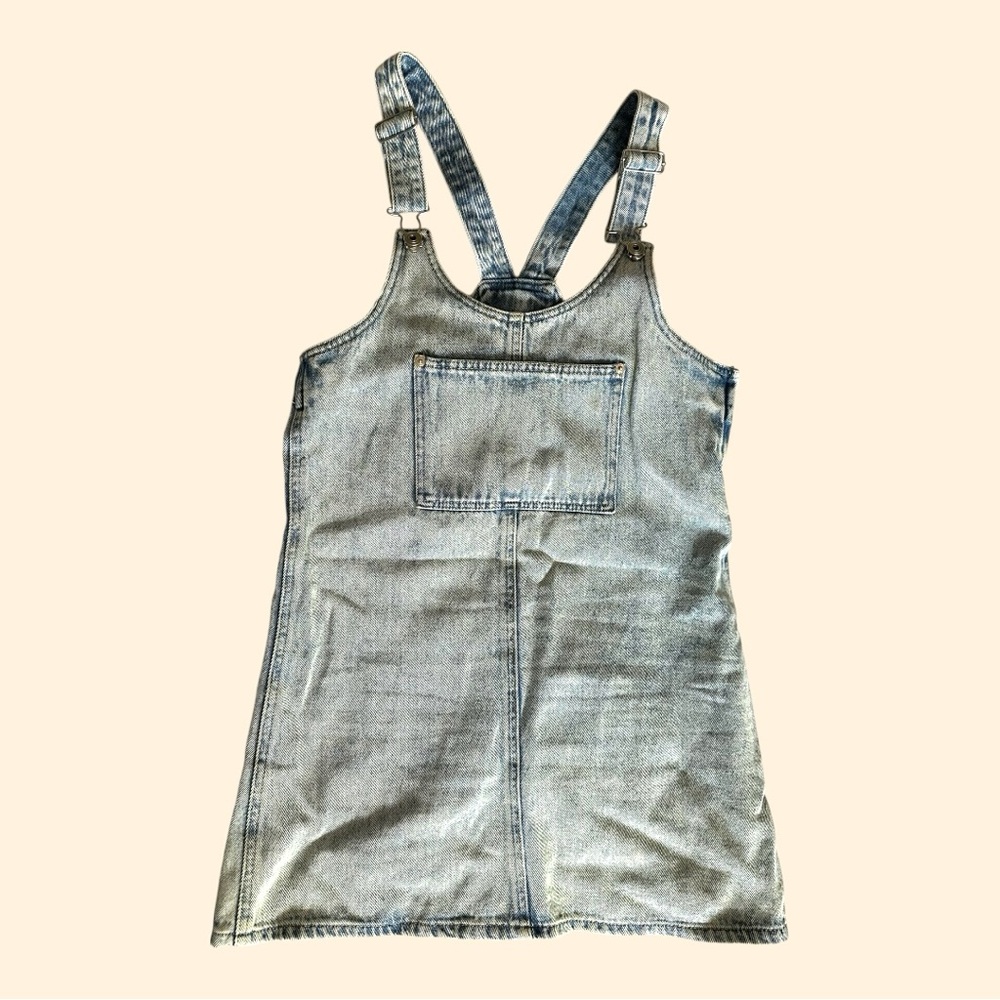 Light Blue Denim Overall Dress